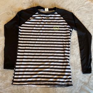 Belleap rash guard, Women’s medium, excellent condition, black and white stripes